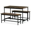Set de dining cu 2 scaune, 110×60×75 cm, MDF Old Wood. AUT-G1175 OLW