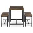 Set de dining cu 2 scaune, 110×60×75 cm, MDF Old Wood. AUT-G1175 OLW