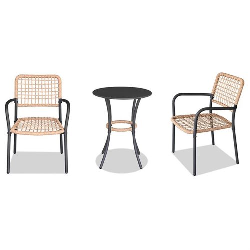 Set de mobilier pentru balcon, metal + poliratan, culoare bej. AZ-L1103 NAT.