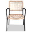 Set de mobilier pentru balcon, metal + poliratan, culoare bej. AZ-L1103 NAT.