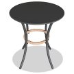 Set de mobilier pentru balcon, metal + poliratan, culoare bej. AZ-L1103 NAT.