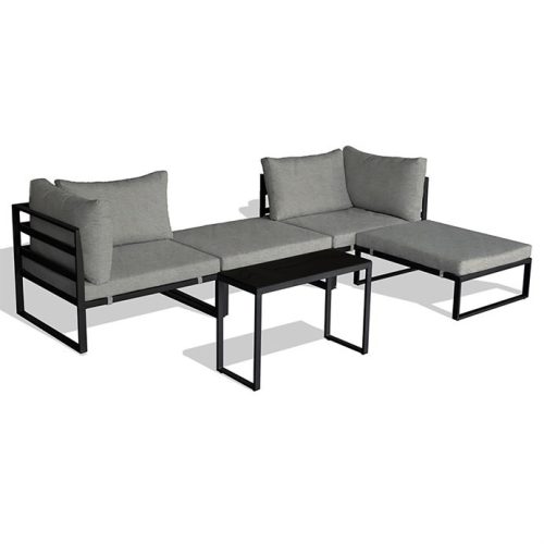 Set Mobilier de Grădină, Metal + Material Textil, Gri. AZ-L1761 SIL