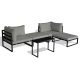 Set Mobilier de Grădină, Metal + Material Textil, Gri. AZ-L1761 SIL