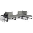 Set Mobilier de Grădină, Metal + Material Textil, Gri. AZ-L1761 SIL