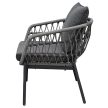 Set Mobilier de Grădină, Metal + Poliratan, Gri. AZ-L1880 GREY