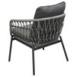 Set Mobilier de Grădină, Metal + Poliratan, Gri. AZ-L1880 GREY
