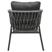 Set Mobilier de Grădină, Metal + Poliratan, Gri. AZ-L1880 GREY