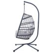 Scaun suspendat gri cu cadru metalic și împletitură polyrattan. AZ-V1269 GREY