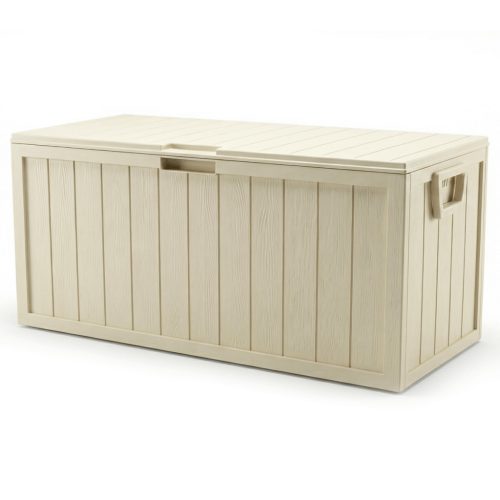 Cutie depozitare grădină 112x49x54 cm, plastic, bej, AZB-G2075 CRM