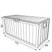 Cutie depozitare grădină 112x49x54 cm, plastic, gri, AZB-G2075 GREY