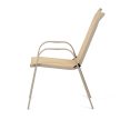 Scaun grădină, metal, mesh, crem, AZC-C1000 CRM