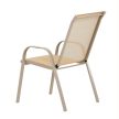 Scaun grădină, metal, mesh, crem, AZC-C1000 CRM
