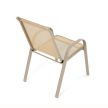 Scaun grădină, metal, mesh, crem, AZC-C1000 CRM