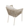 Scaun grădină, aluminiu, textil, bej, AZC-C1179 CRM