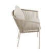 Scaun grădină, aluminiu, textil, bej, AZC-C1179 CRM