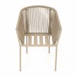 Scaun grădină, aluminiu, textil, bej, AZC-C1179 CRM