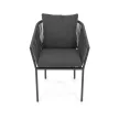 Scaun grădină, aluminiu, textil, gri, AZC-C1179 GREY