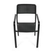 Scaun grădină, metal, plastic, negru, AZC-H1021 BK