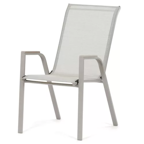 Scaun grădină, metal, mesh, bej, AZC-S1048 CRM