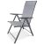 Scaun de grădină cu unghi reglabil, textilen gri, cadru metalic gri