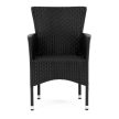 Scaun de grădină din poliratan negru. AZC-S2117 BK
