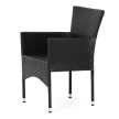 Scaun de grădină din poliratan negru. AZC-S2117 BK