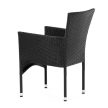 Scaun de grădină din poliratan negru. AZC-S2117 BK