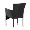 Scaun de grădină din poliratan negru. AZC-S2117 BK