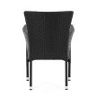 Scaun de grădină din poliratan negru. AZC-S2117 BK
