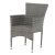 Scaun de grădină polyrattan gri, cadru metalic. AZC-S2118 GREY