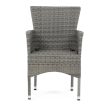 Scaun de grădină polyrattan gri, cadru metalic. AZC-S2118 GREY