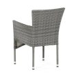 Scaun de grădină polyrattan gri, cadru metalic. AZC-S2118 GREY