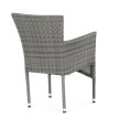 Scaun de grădină polyrattan gri, cadru metalic. AZC-S2118 GREY