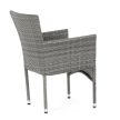 Scaun de grădină polyrattan gri, cadru metalic. AZC-S2118 GREY