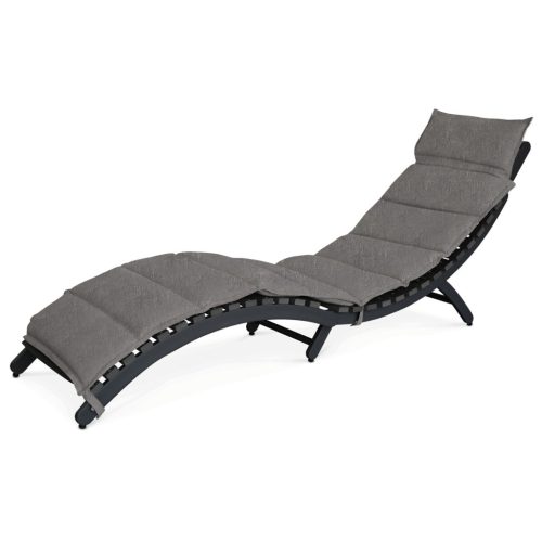 Șezlong grădină 54x192x68 cm, aluminiu, gri, AZL-L1301 GREY