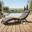 Șezlong grădină 54x192x68 cm, aluminiu, gri, AZL-L1301 GREY