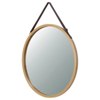 Oglindă de perete, bambus, natur, AZR-B053