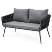 Set mobilier grădină, metal, gri, AZS-1604 GREY