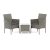 Set mobilier grădină 1+2, poliratan, gri, AZS-A1102 GREY