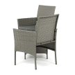 Set mobilier grădină 1+2, poliratan, gri, AZS-A1102 GREY