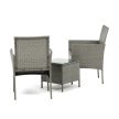 Set mobilier grădină 1+2, poliratan, gri, AZS-A1102 GREY