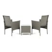 Set mobilier grădină 1+2, poliratan, gri, AZS-A1102 GREY