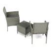 Set mobilier grădină 1+2, poliratan, gri, AZS-A1102 GREY