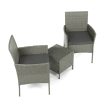 Set mobilier grădină 1+2, poliratan, gri, AZS-A1102 GREY