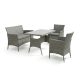 Set mobilier grădină 100x60x69 cm, poliratan, gri, AZS-A1442 GREY
