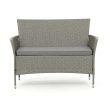 Set mobilier grădină 100x60x69 cm, poliratan, gri, AZS-A1442 GREY