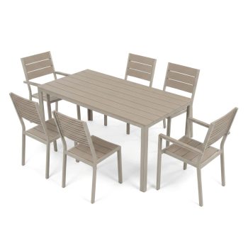   Set mobilier grădină 156x78x74 cm, polywood, bej, AZS-B1656 CRM