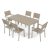 Set mobilier grădină 156x78x74 cm, polywood, bej, AZS-B1656 CRM