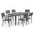 Set mobilier grădină 156x78x74 cm, polywood, gri, AZS-B1656 GREY