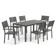 Set mobilier grădină 156x78x74 cm, polywood, gri, AZS-B1656 GREY